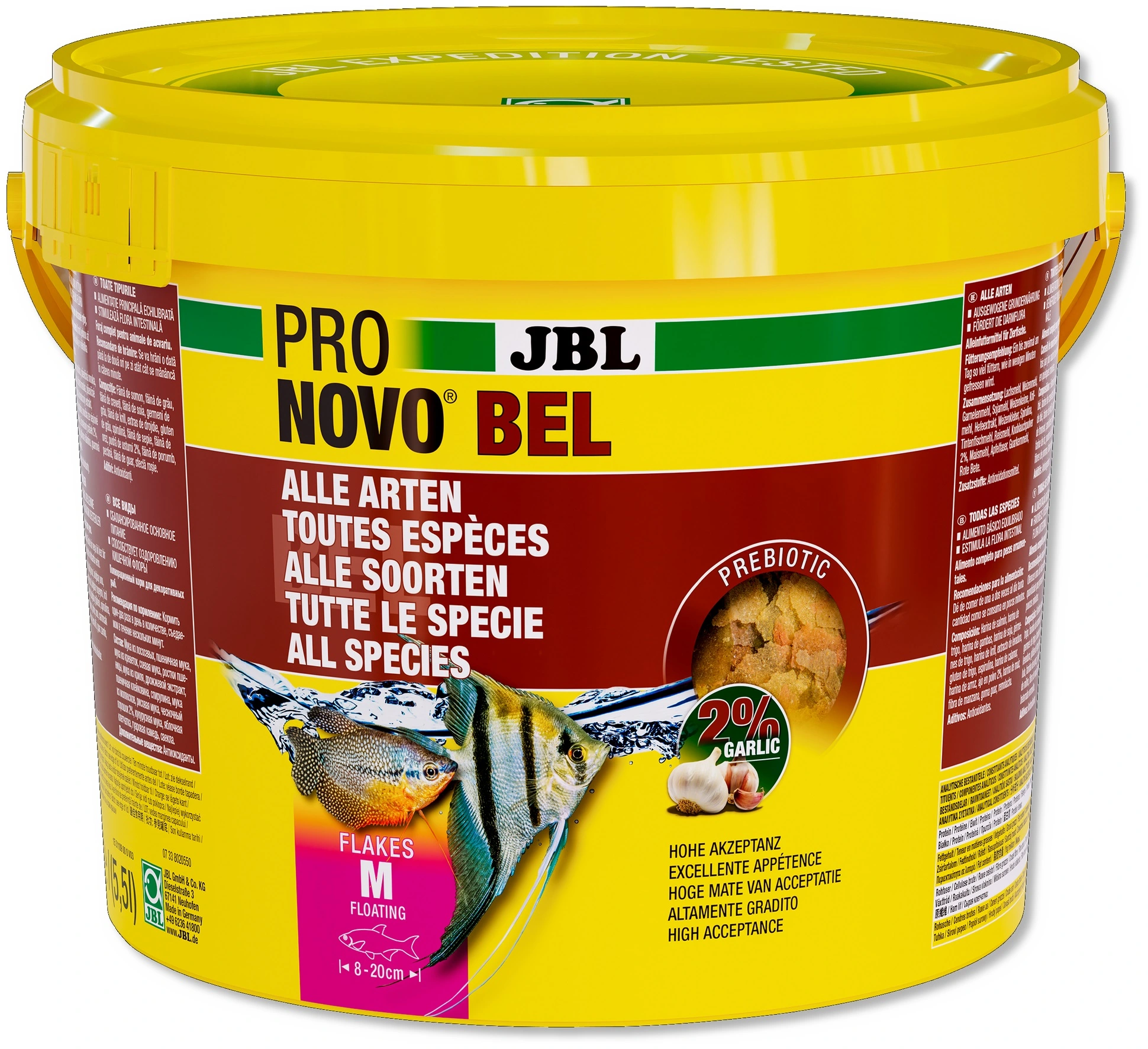 JBL ProNovo Bel fiskefoder 5,5 Liter Flagefoder
